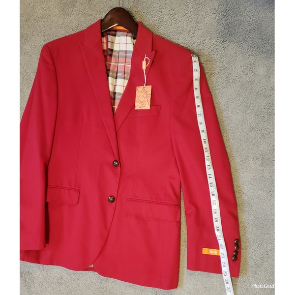 NWT ❤ TALLIA Red Sports Coat Size 40R - Picture 11 of 11